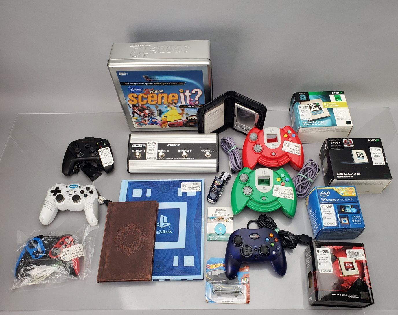 Junk Drawer Lot Of Miscellaneous Electronics And Game Controllers - Untested