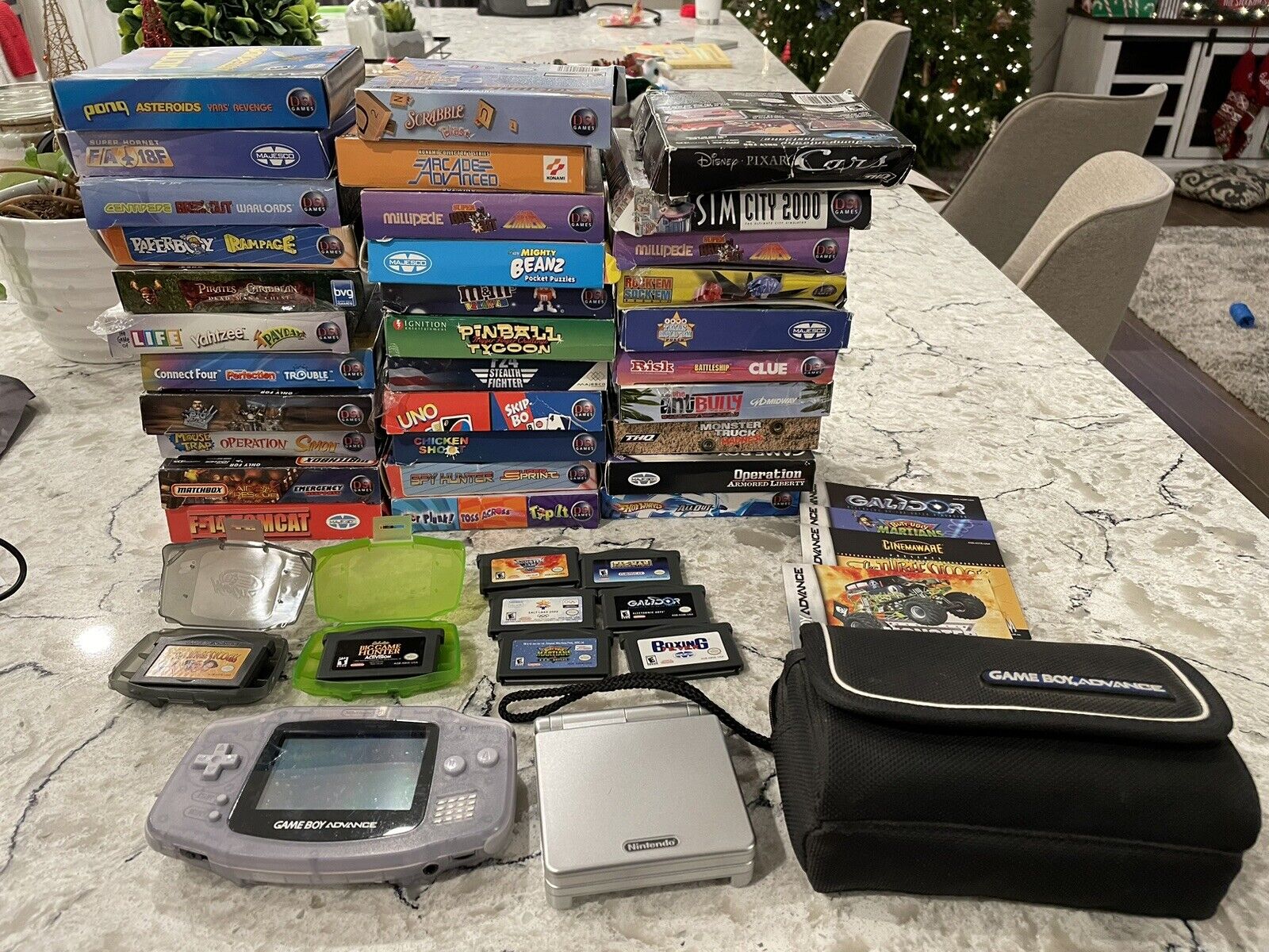 Gameboy Advance Lot With 2 Consoles, 40 Games (most With Boxes/manual)and Case!!
