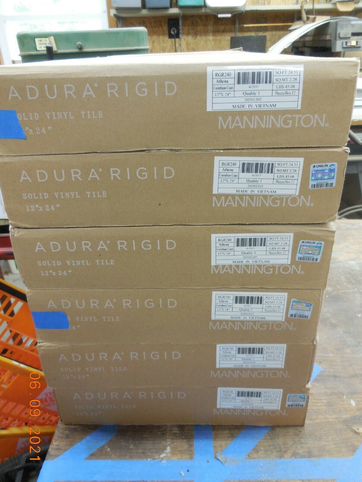 New! Mannington Adura Rigid Solid Vinyl Floor Tile ~ 145 Sq. Ft.