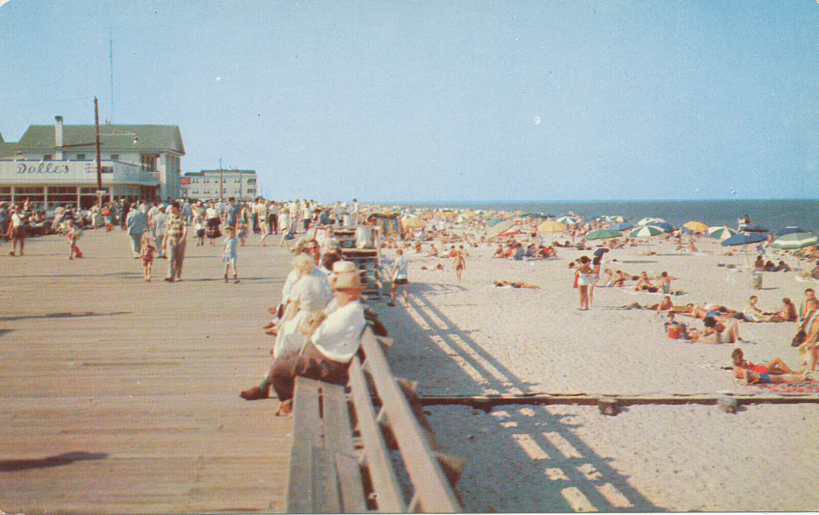 Rehoboth Beach De * Looking North  1950s  C.h. Ruth  Rodgers Record & Photo Shop