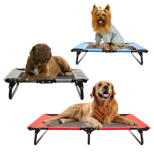 Elevated Pet Cot Dog Raised Bed In/outdoor Breathable Camping Lounger Sleeper
