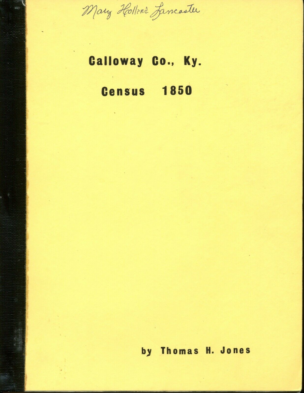Calloway County, Kentucky 1850 Census