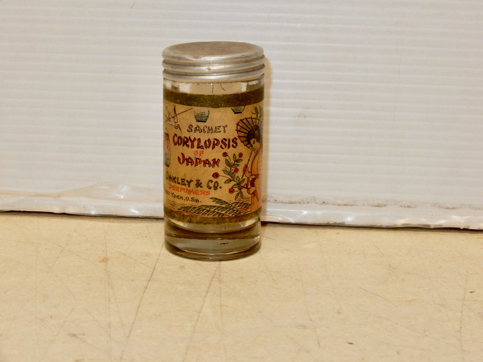 Vintage  Sachet Corylopsis Of Japan Oakley Co Bottle