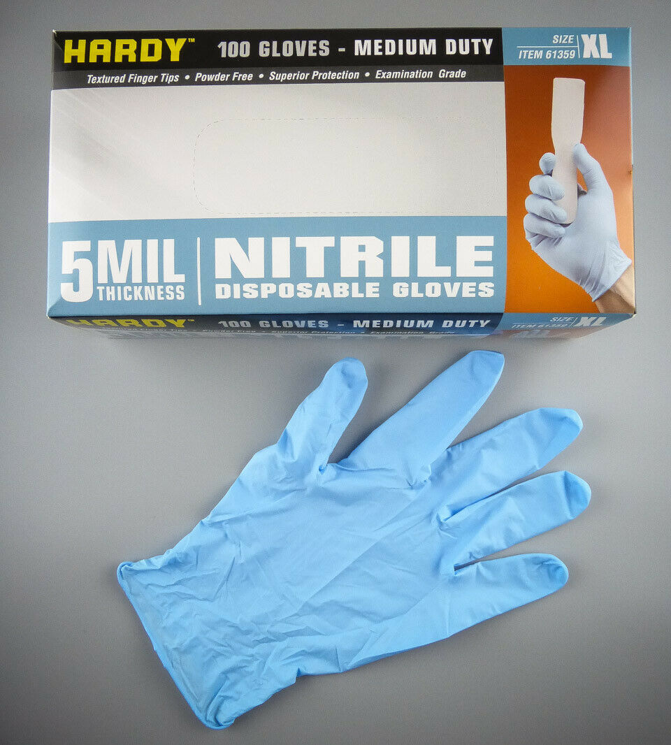 Nitrile Gloves 100 Xl 5mil Disposable Latex & Powder Free - New Boxed