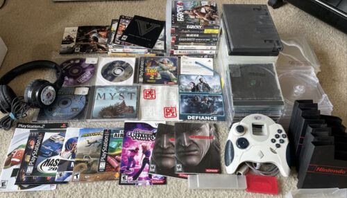 Mixed Untested Video Game Lot- Artwork/boxes/manuals/controllers/more