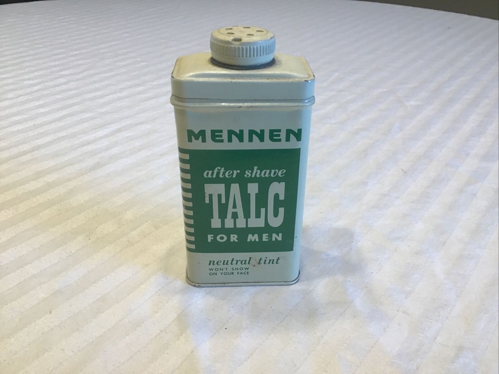 Vintage Mennen Aftre Shave Talc For Men Tin For Display