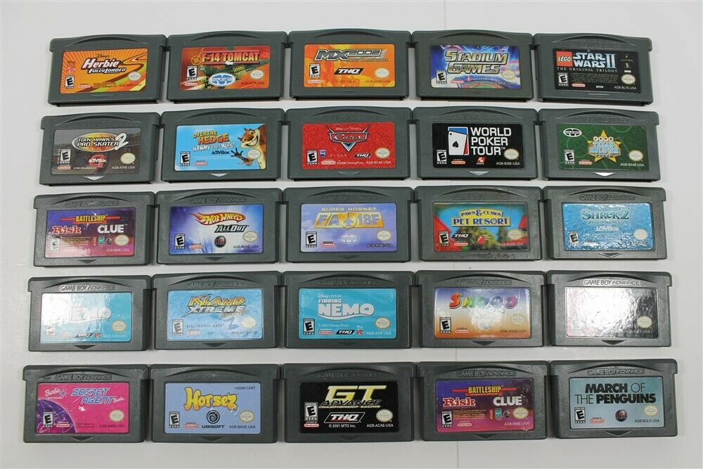 Lot Of 25 Game Boy Advance Games - Lego Star Wars 2, Gt Advance, Finding Nemo