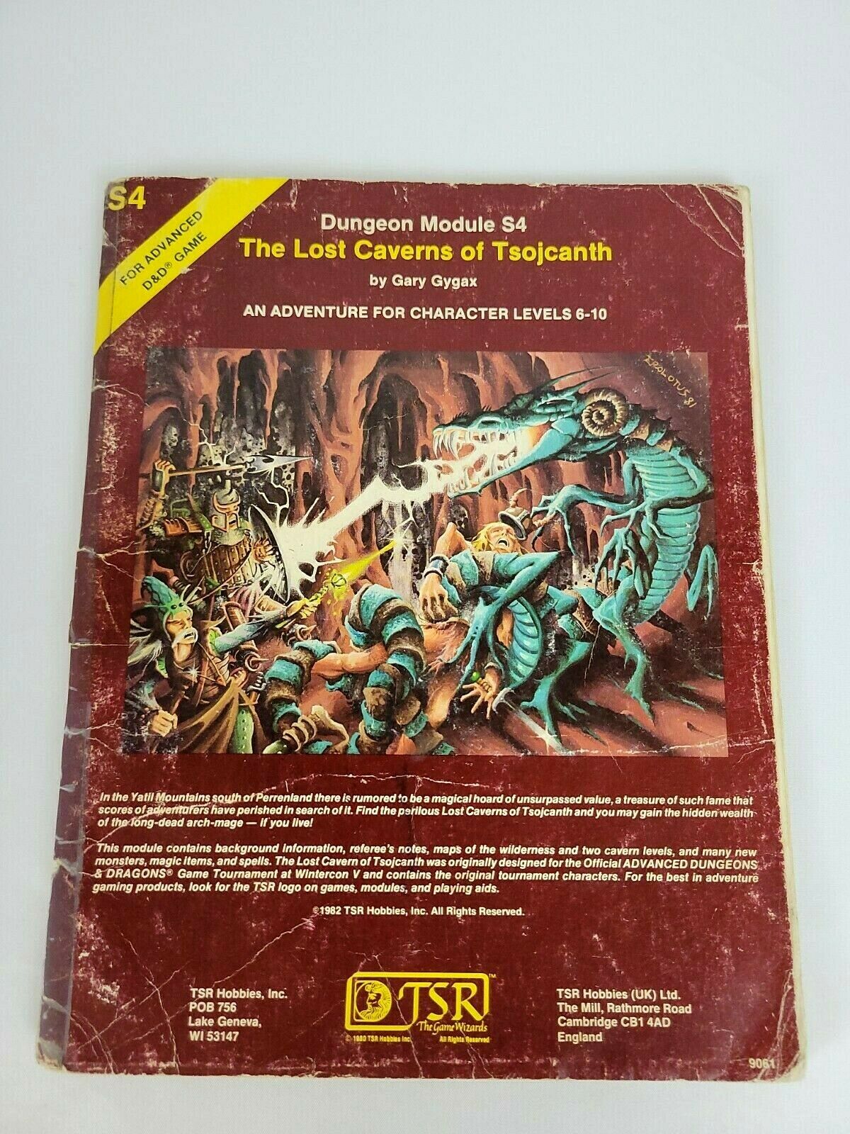 Ad&d Dungeon Module S4 The Lost Caverns Of Tsojcanth 1982 Tsr 9061 Rough Shape