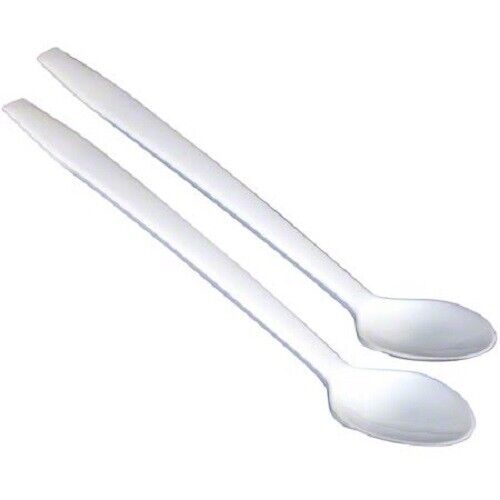 100 8'' Plastic Disposable Soda Spoons