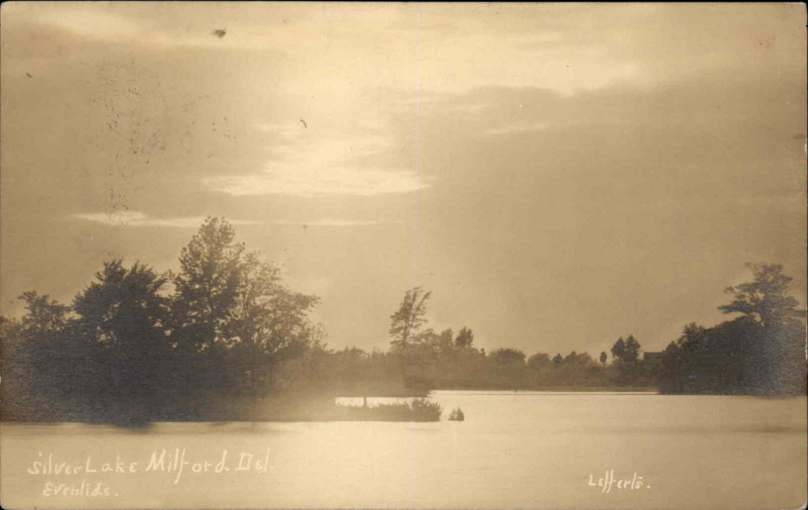 Milford De Delaware Silver Lake Lefferts C1910 Real Photo Postcard