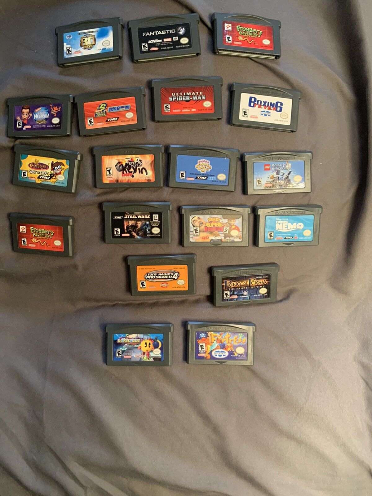 Nintendo Game Boy Advance Sp - 19 Game Lot And Storage Case Included