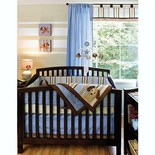 Kenneth Brown Baby Window Valance Handsome Puppy Collection 100% Cotton
