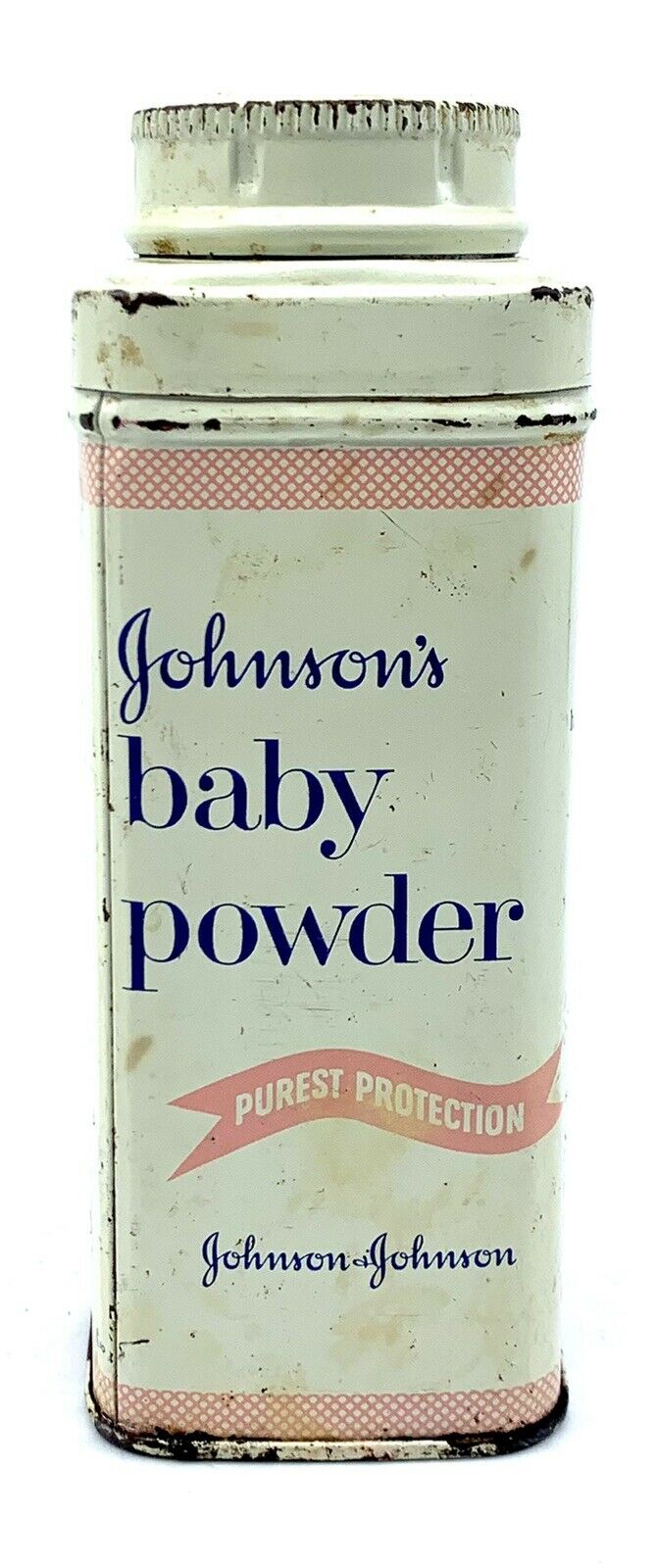 Vintage Johnson's Baby Powder Advertising Metal Tin W Powder Lit Brothers Label