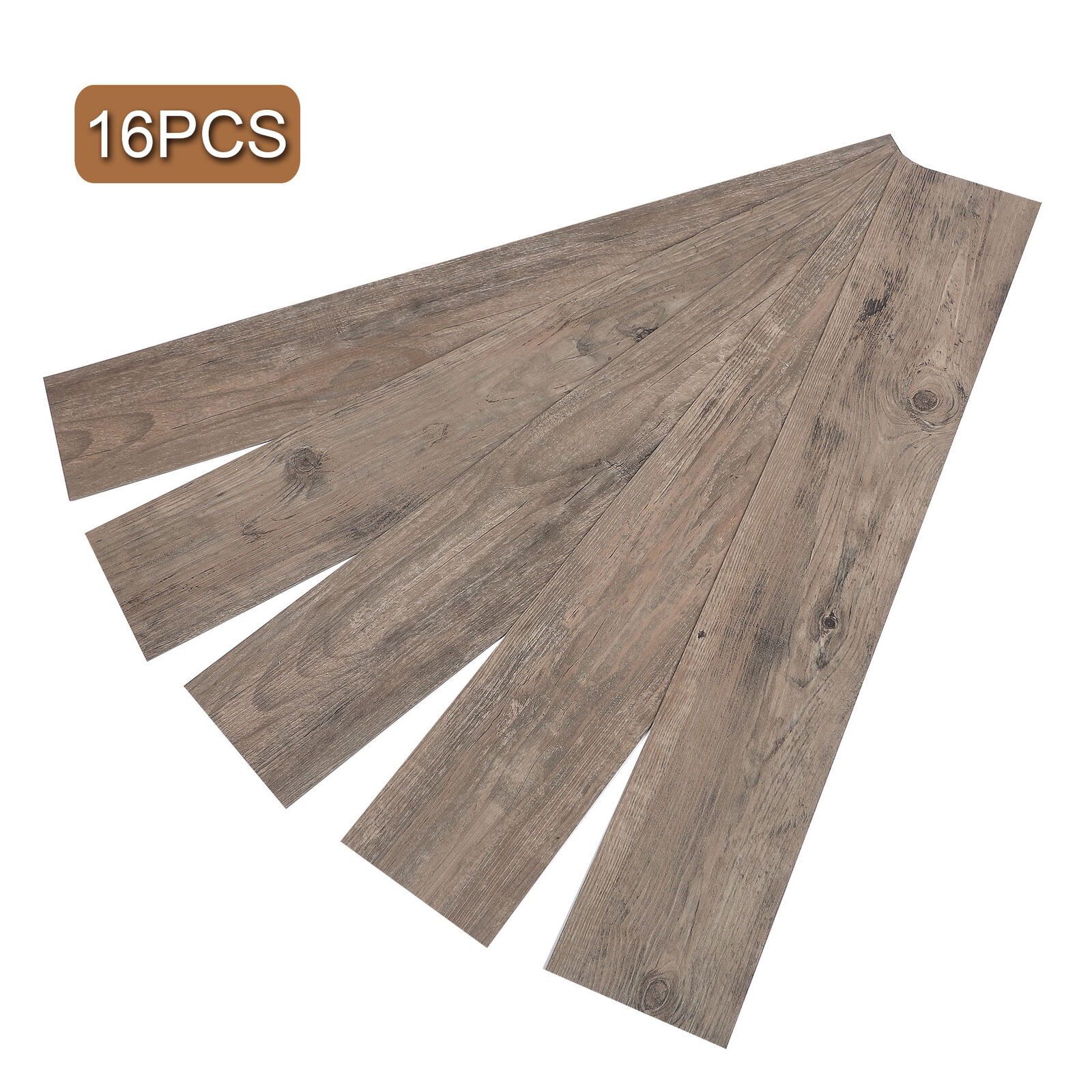 16pcs Vinyl Floor Planks Wood Tiles Home Furnishing Peel Stick Self Adhesive.