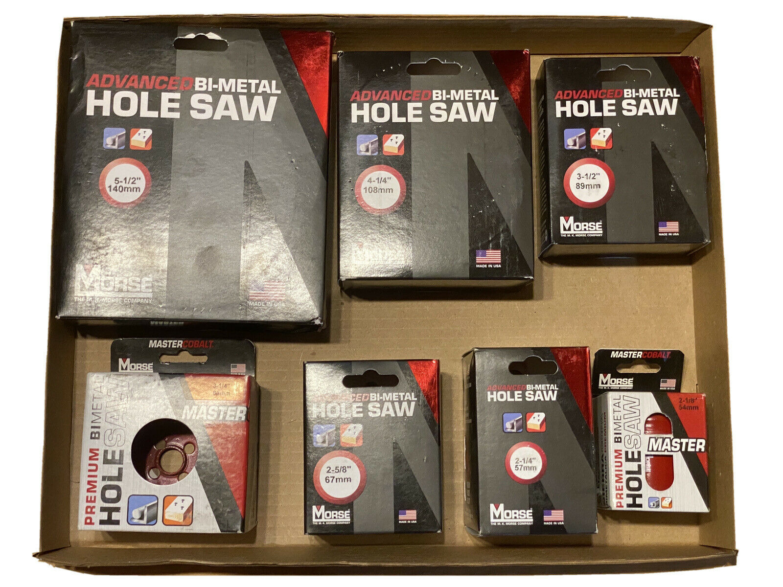 Morse Bi-metal Hole Saw Lot Made In Usa