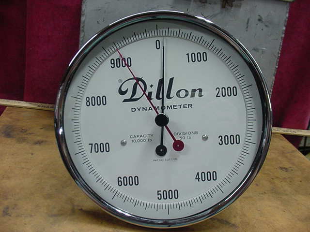 Dillon Dynamometer 10000 Lbs Capacity 50 Pound Divisions S/n Ap20064 Metal Case