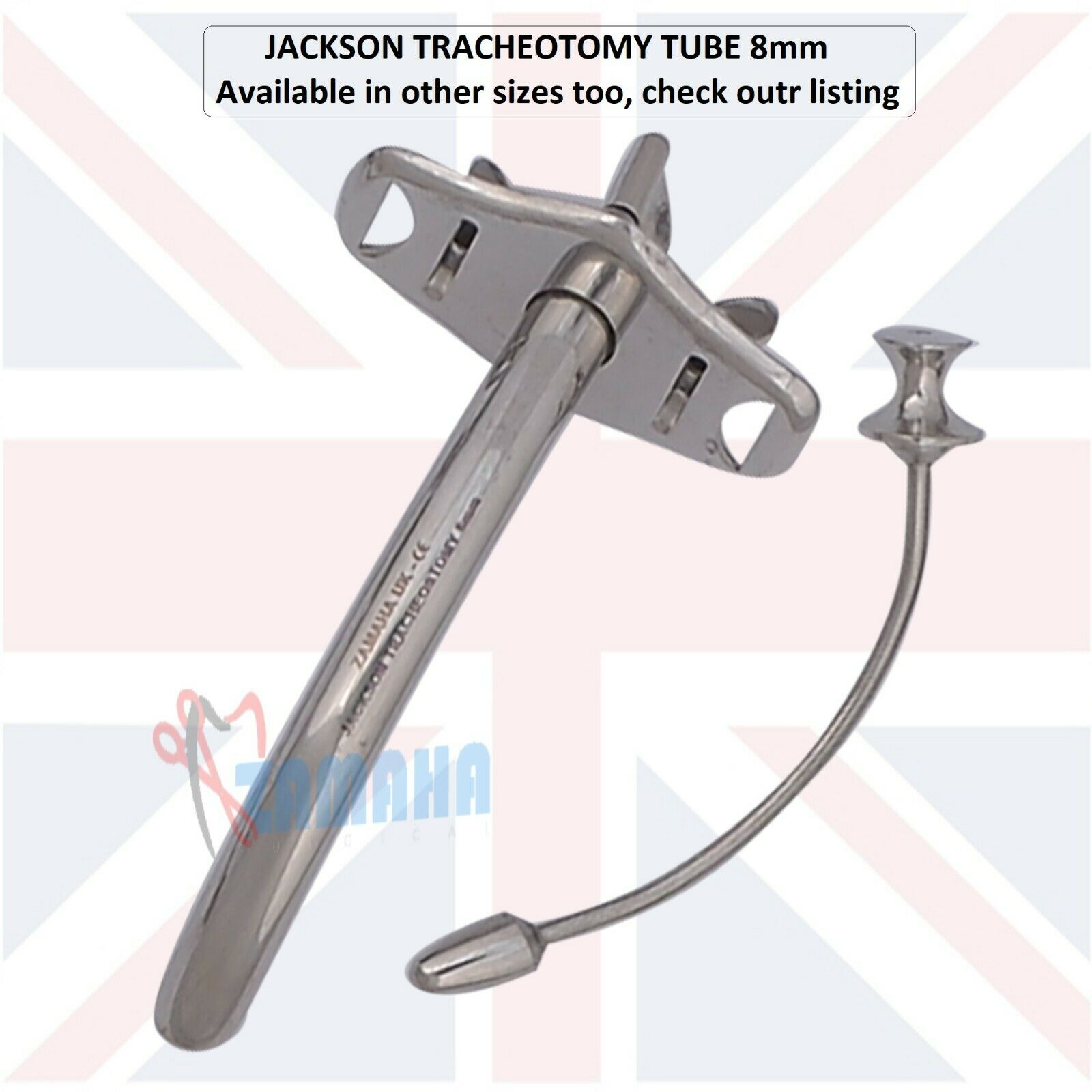 Jackson Tracheostomy Tube 8mm Set (3pcs In A Set) Stainless Steel "fast Ship"