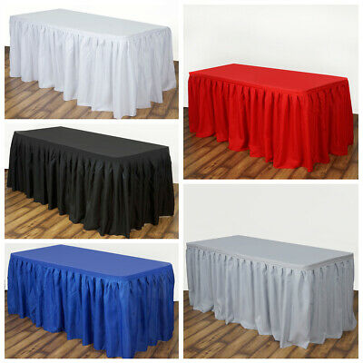 21 Feet X 29" Polyester Banquet Table Skirt Wedding Party Linens Wholesale