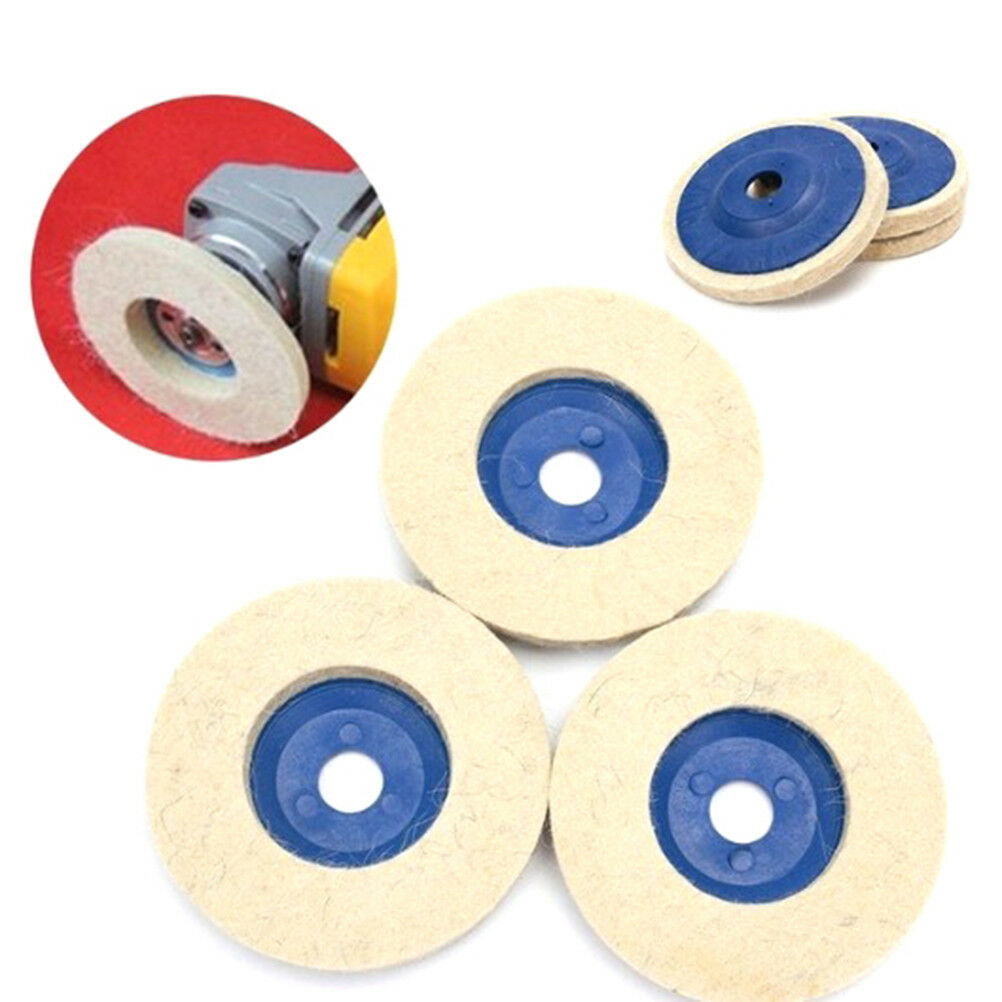 100mm Wool Polishing Wheel Buffing Pads Angle Grinder Wheel Felt Polishing Disc!