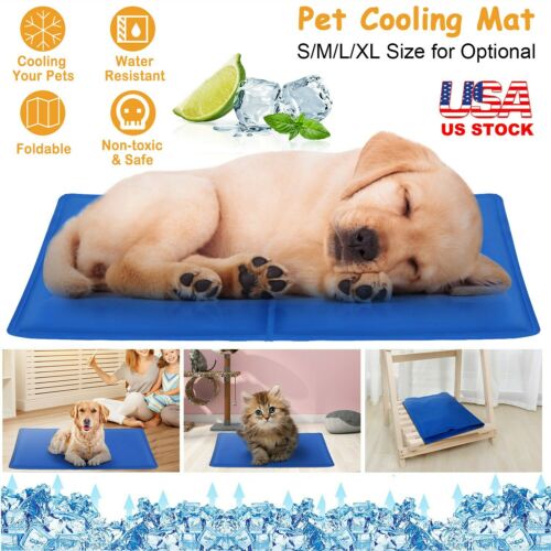 Gel Cooling Mat Self Cooling Cushion Pad For Dog Cat Pet Hot Summer Sleeping Bed