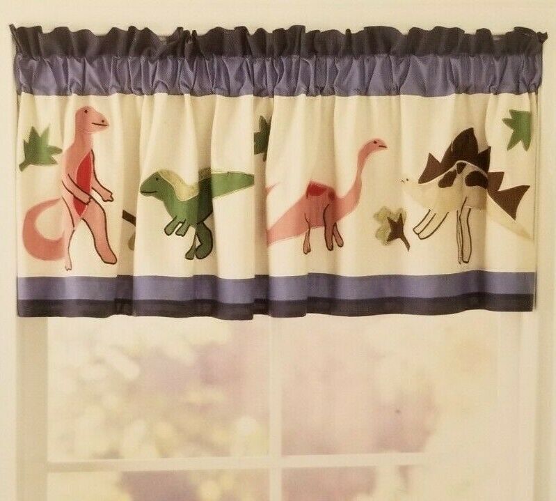 Kids Expressions Dinosaurs Window Valance 70" X 18" Nip