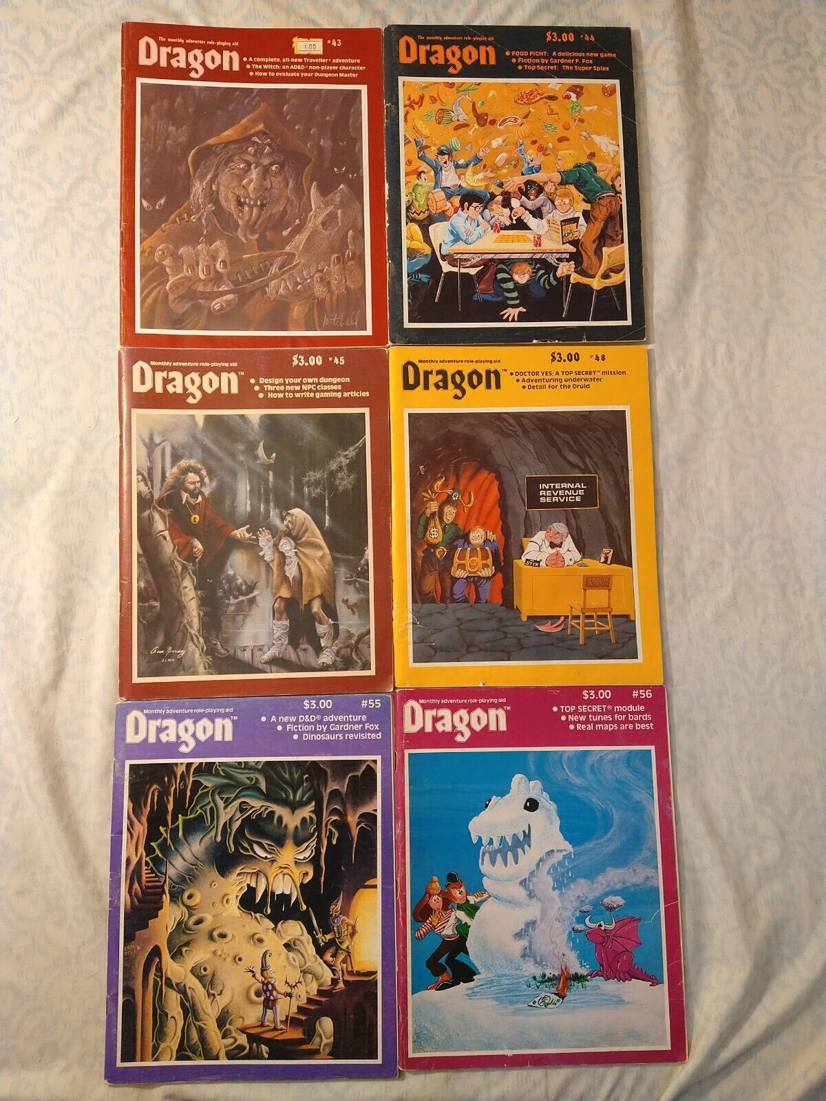 Dungeons And Dragons Lot Vintage Dragon Magazine Lot Good+ Condition & Complete
