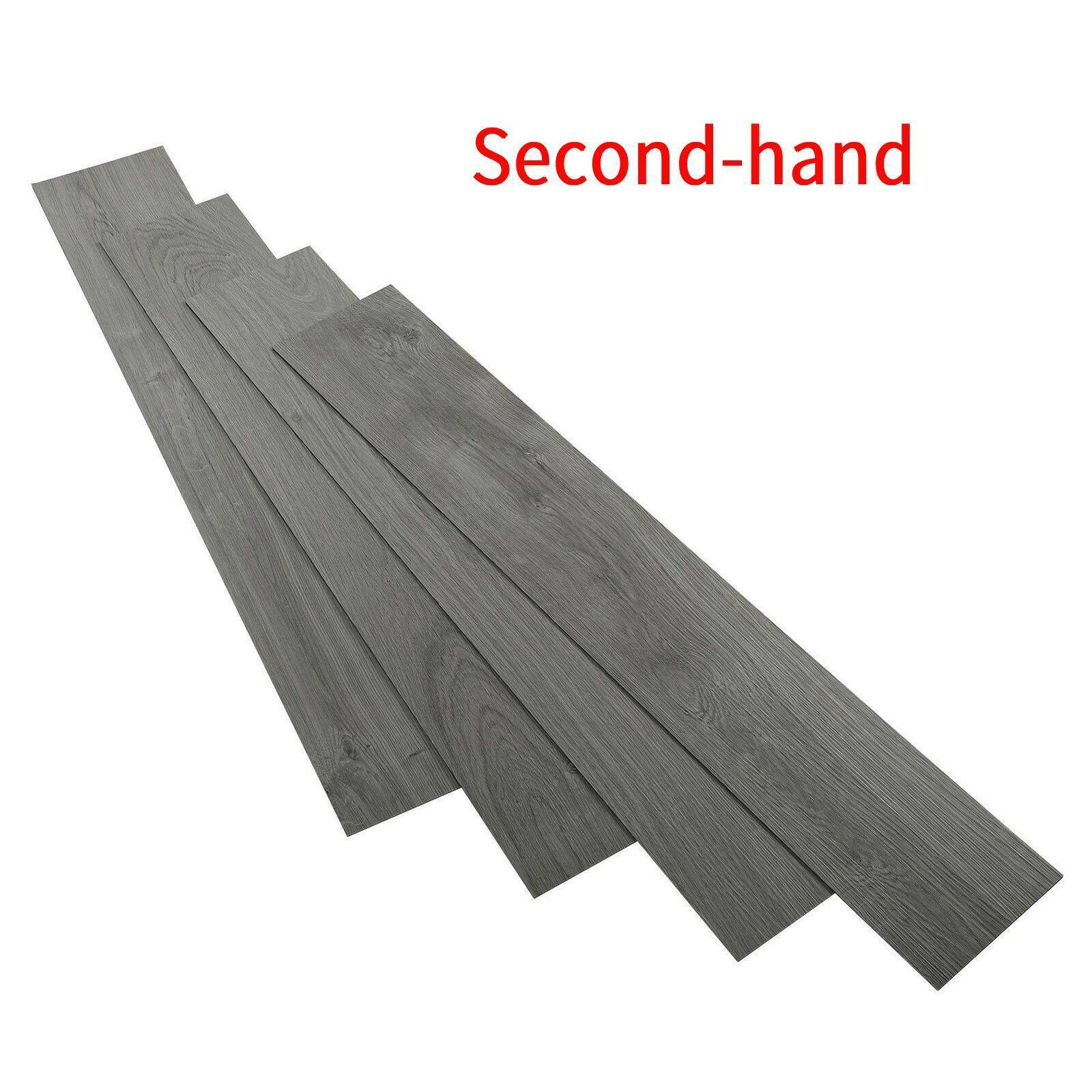 Secondhand 16pcs Vinyl Floor Planks Adhesive Floor Tiles Damp-proof & Waterproof
