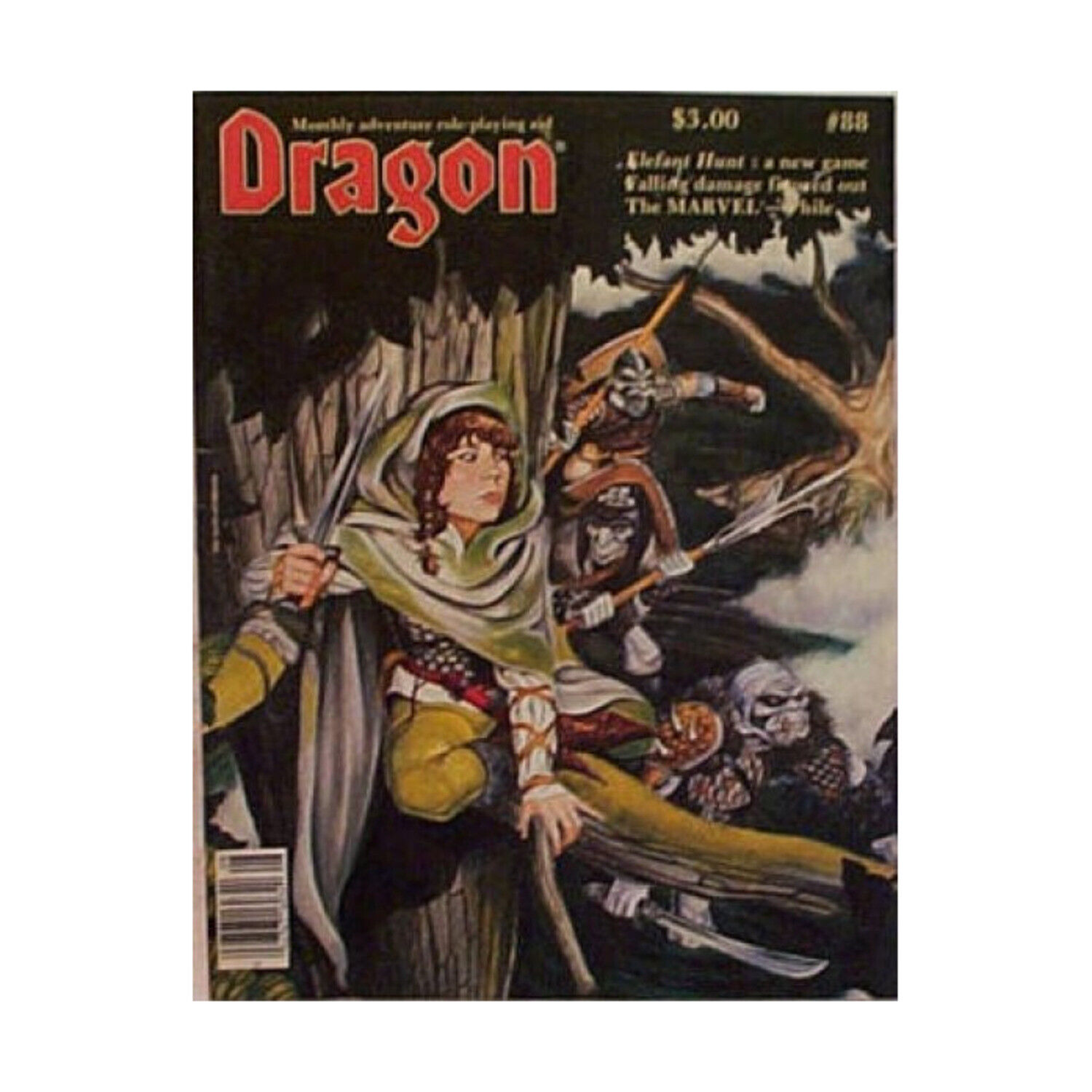 Tsr Dragon Magazine #88 W/elefant Hunt Game Vg