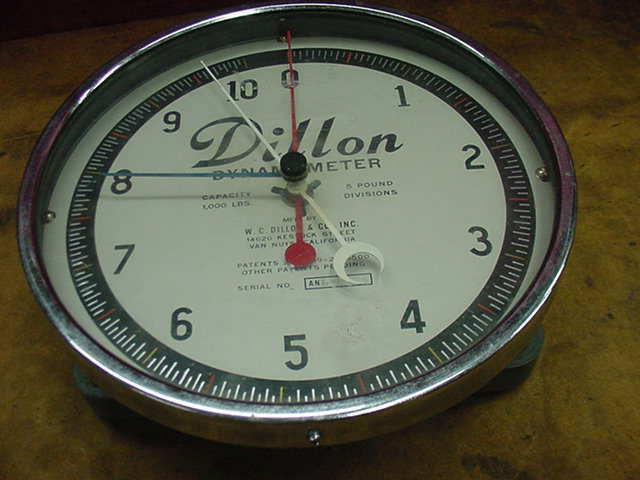 Dillon Dynamometer 1000 Lbs Capacity 5 Pound Divisions S/n Anl-122-1