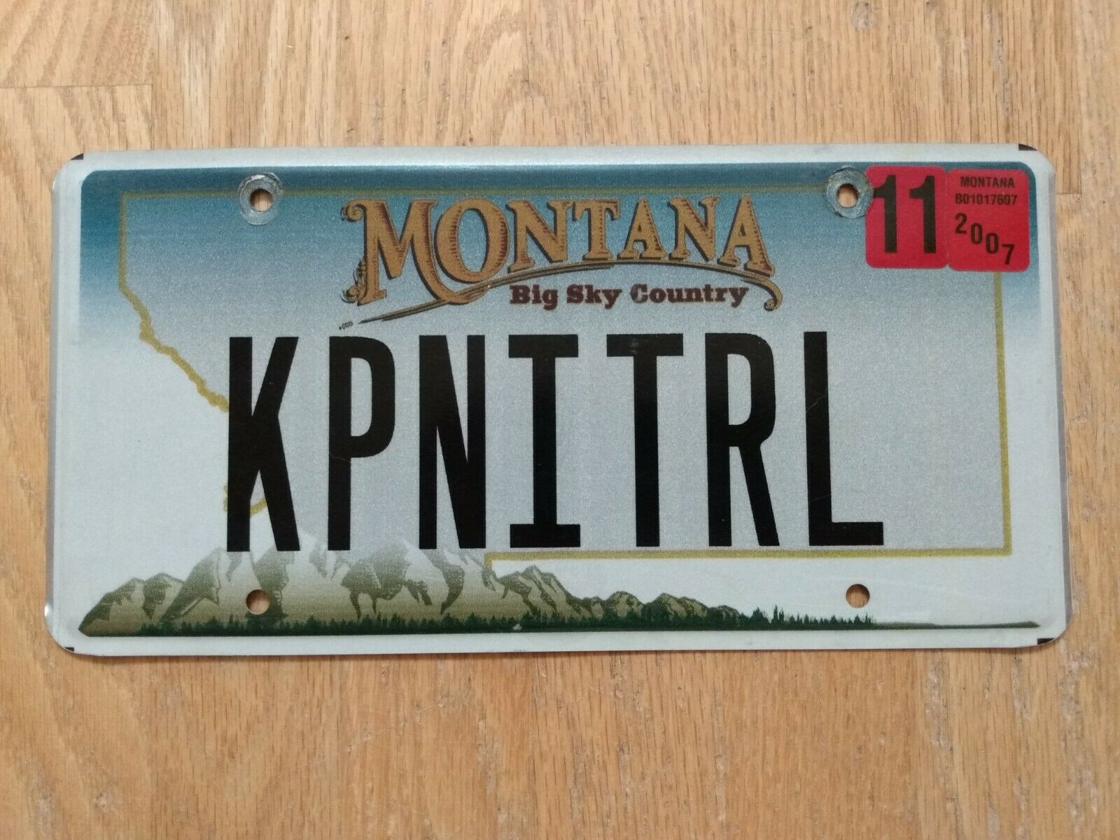 2007 Montana Big Sky Country License Plate Kpnitrl Vanity Plate Keepin It Real
