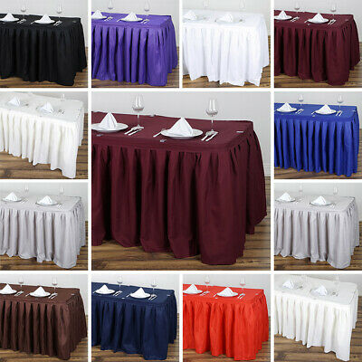 Polyester Banquet Table Skirt Wedding Party Linens Dining Catering Decorations