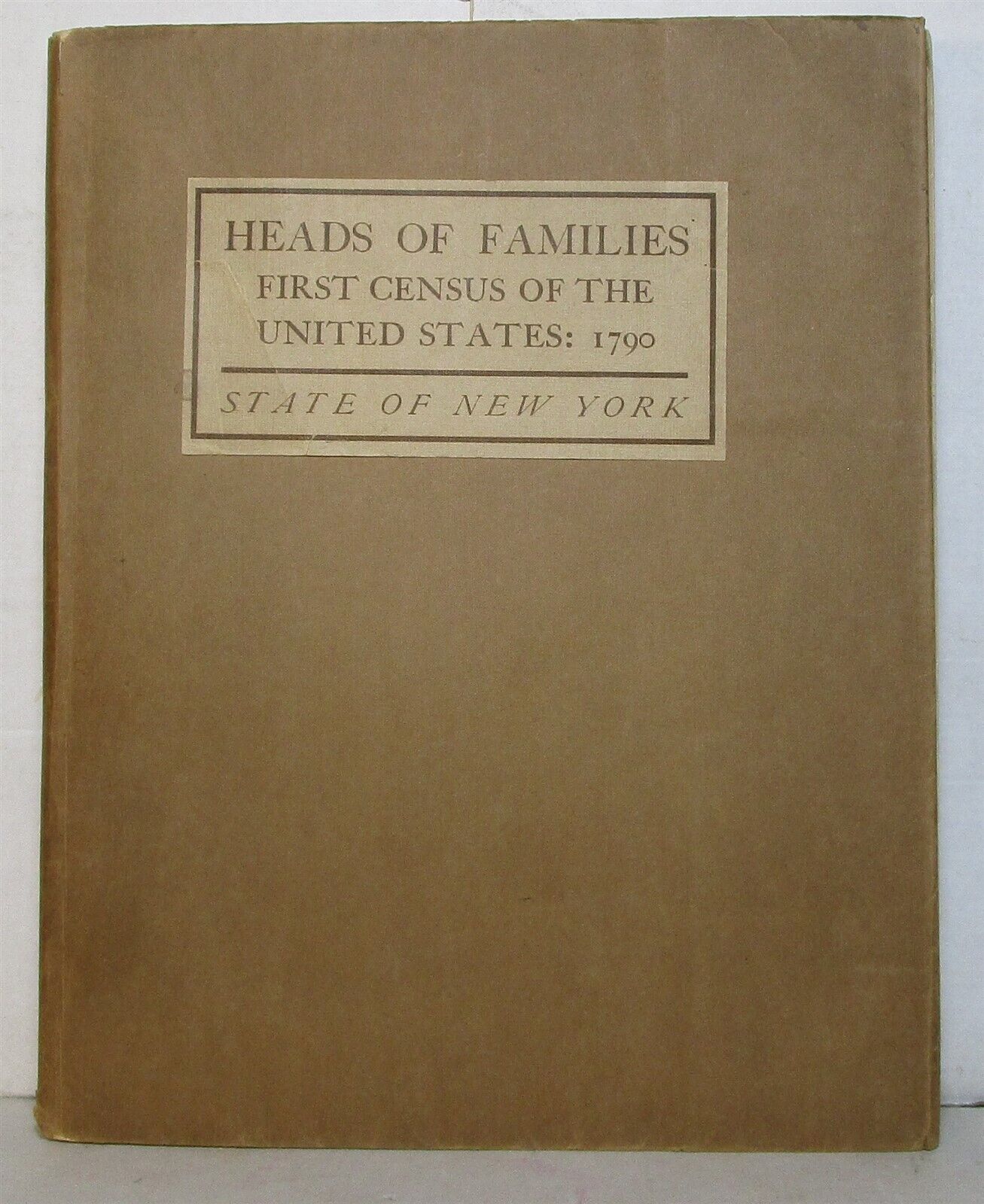 1908 Heads Of Families At First Census, 1790, In New York With Map