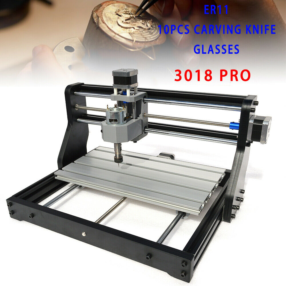 Cnc 3018 Pro Machine & 500mw Laser Head  3 Axis Engraving Wood Diy Mill