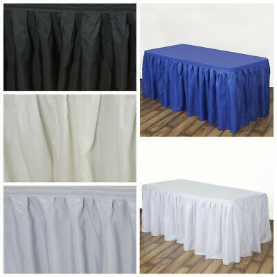 14 Feet X 29" Polyester Banquet Table Skirt Wedding Trade Show Buffet Linens