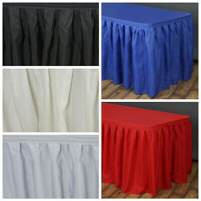 17 Feet X 29" Polyester Banquet Table Skirt Wedding Party Linens Wholesale