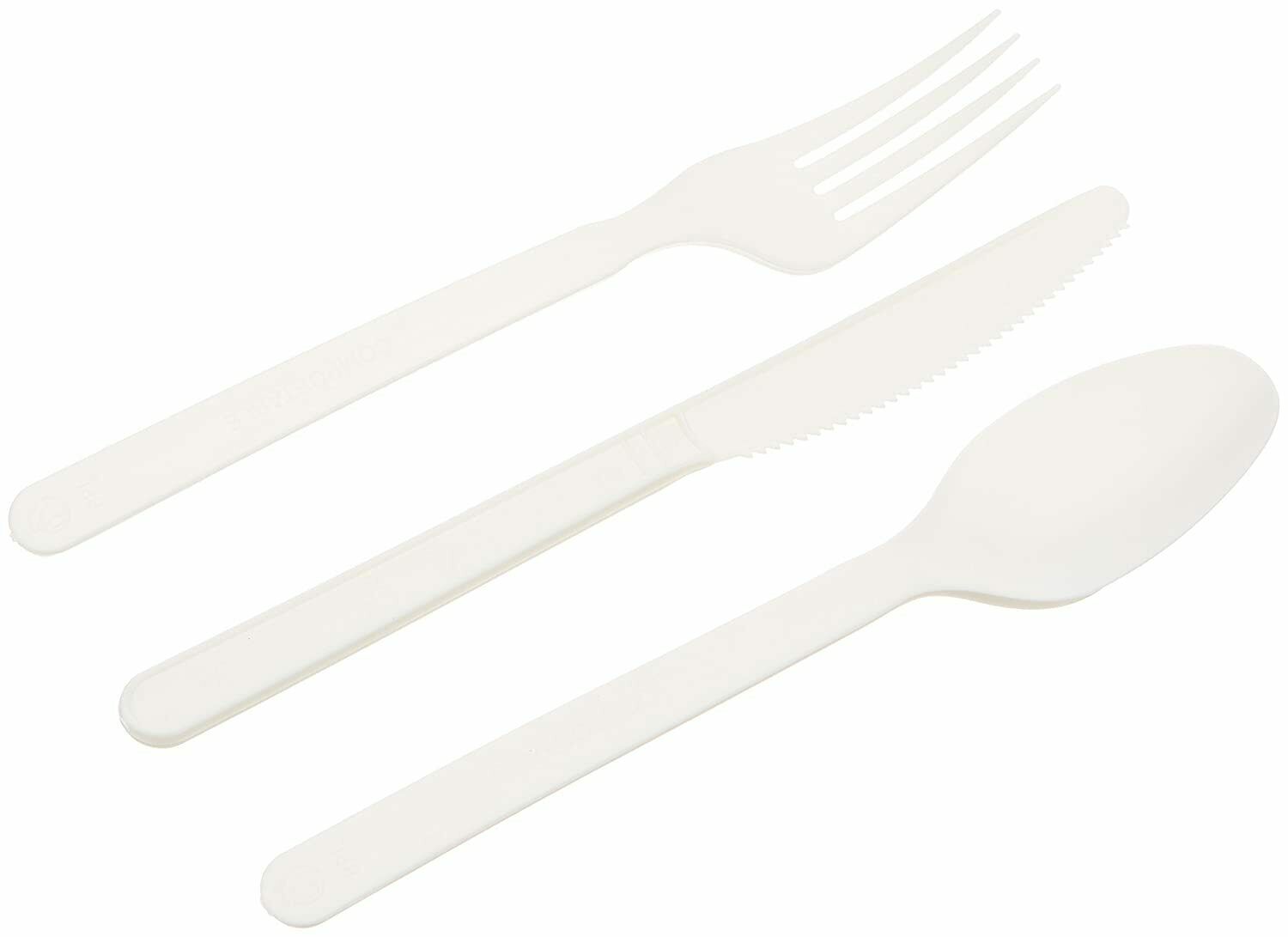 Compostable Individually Wrapped Cutlery Kits, Pack Of 100