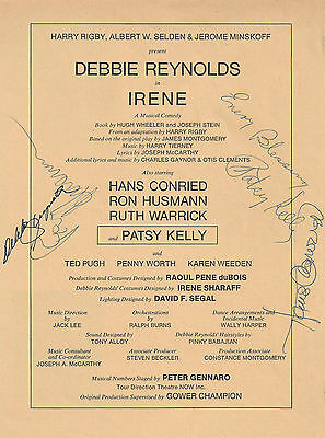Debbie Reynolds (cast Signed) "irene" Patsy Kelly / Hans Conried 1974 Title Page