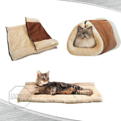 Dog Cat Pet House Sleeping Bed Kennel Puppy Cave Warm Nest Super Soft Mat Pad