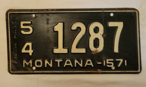 1957 - Montana License Plate , Prison Made