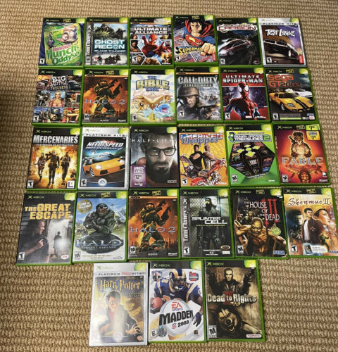 Lot Of 27 Original Xbox Games! Halo, Fable, Shenmue, Half Life