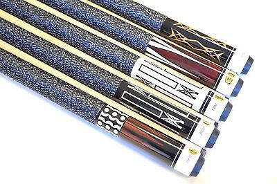 Set Of 5 Pool Cues New 58" Canadian Maple Billiard Pool Cue Stick #5 Free Ship