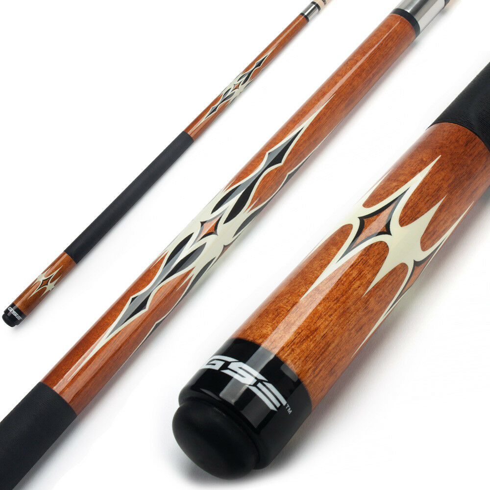 Brown 58" 2-piece Canadian Maple Hardwood Billiard Pool Cue Stick (18-21 Oz)