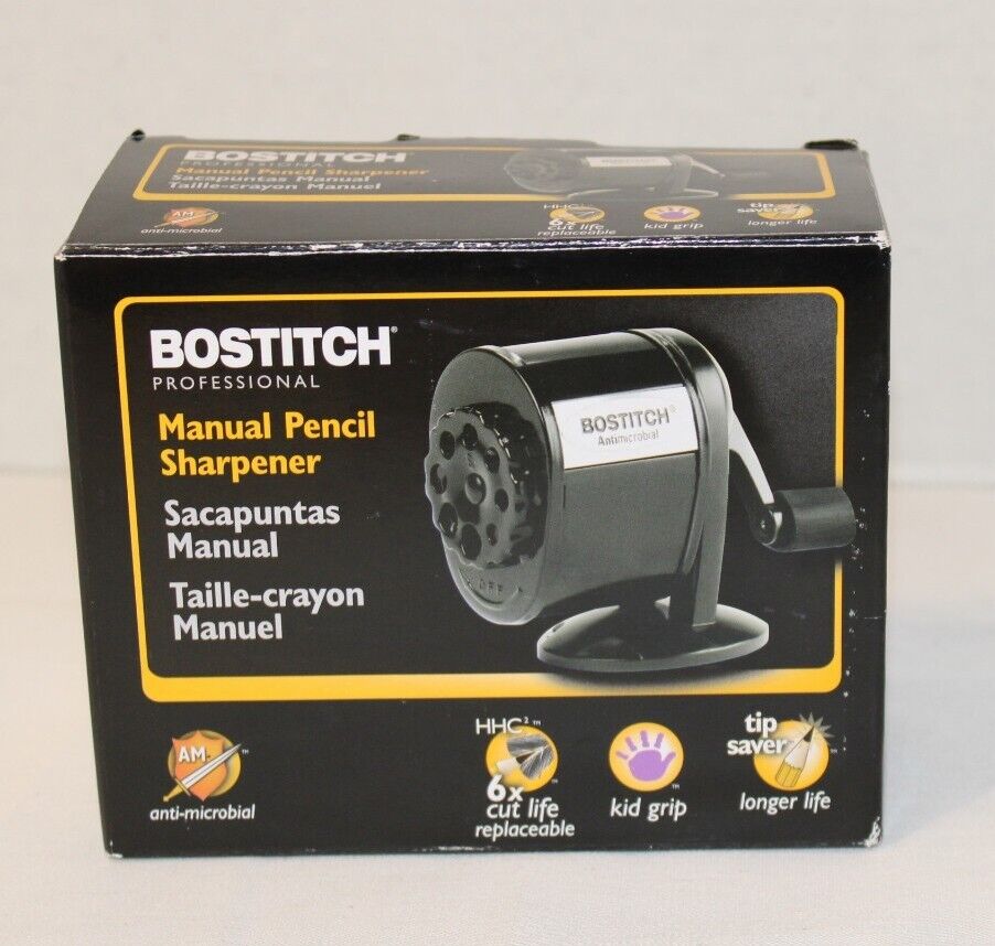 Bostitch Metal Antimicrobial Manual Pencil Sharpener Wall Mount Counter Mount